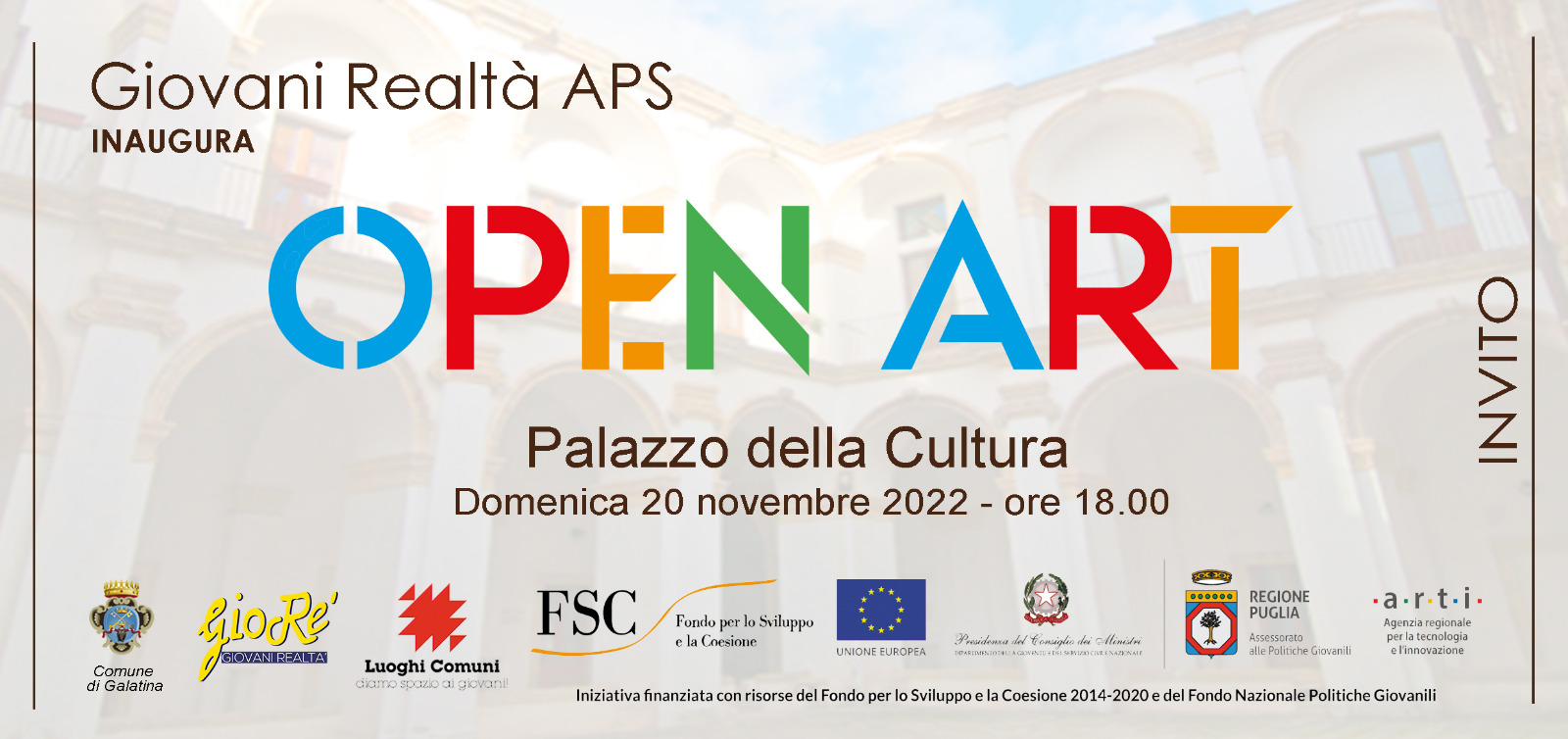 “Giovani Realtà” apre la nuova sede con "Open Art" “Giovani Realtà” apre la nuova sede con "Open Art"