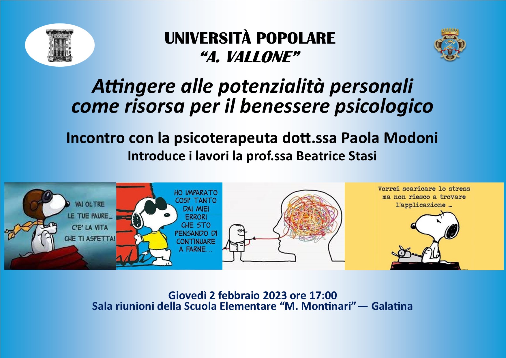 “Attingere alle potenzialità personali come risorsa per il benessere psicologico”