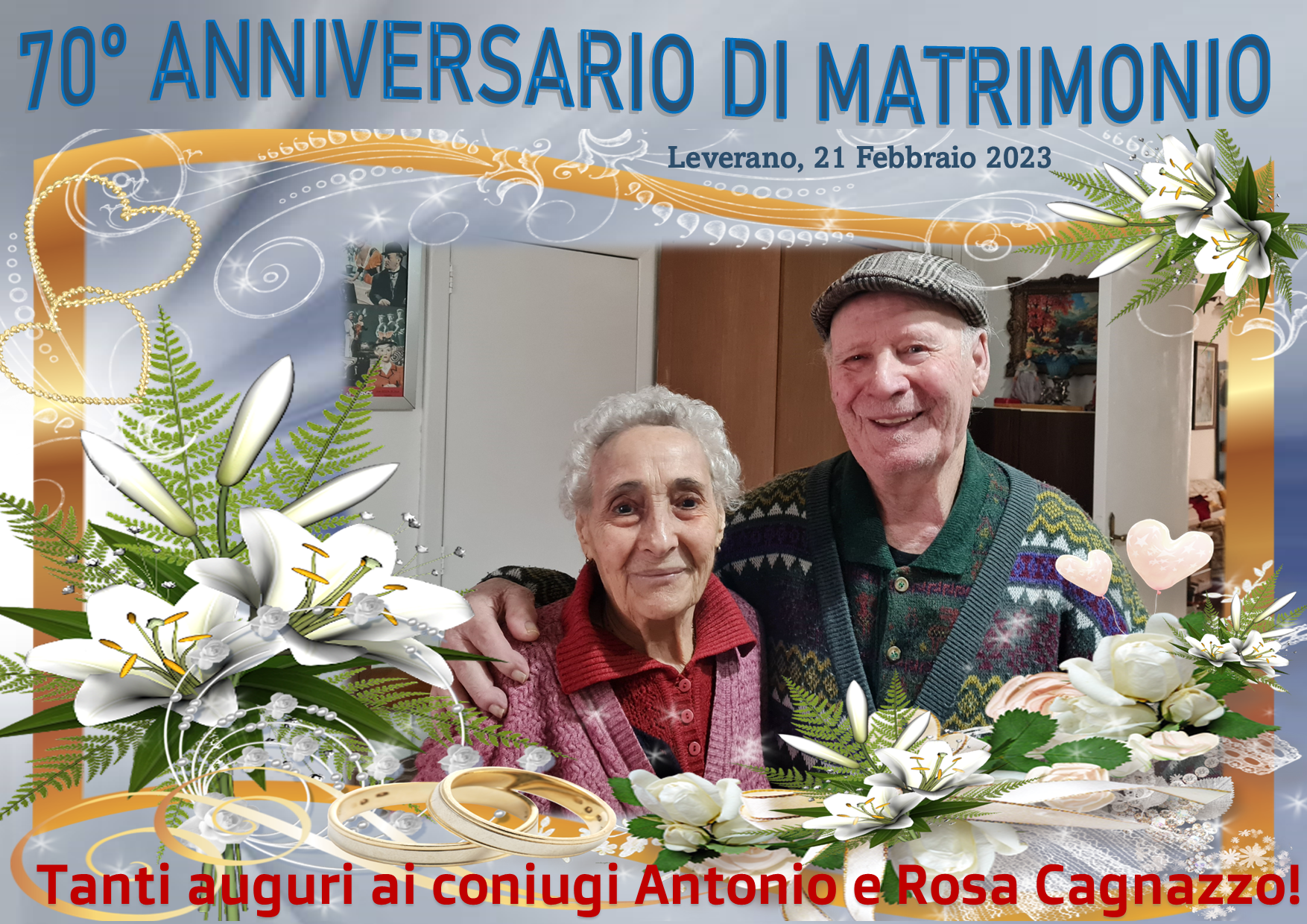 Il segreto di 70 anni insieme? "Volersi bene e rispettarsi" Il segreto di 70 anni insieme? "Volersi bene e rispettarsi"