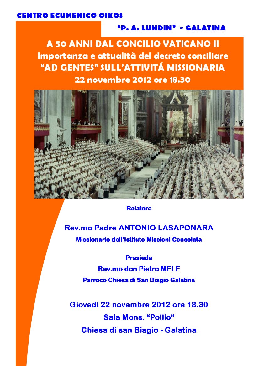 'Ad gentes'. I missionari dopo il Concilio Vaticano II