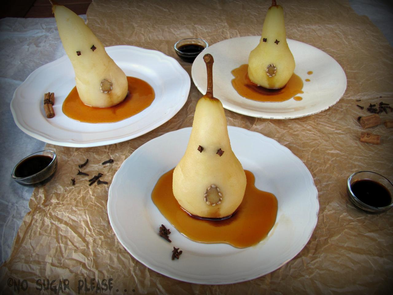 Pere cotte speziate per Halloween