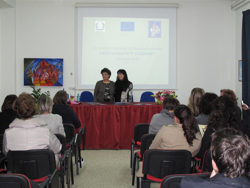 Maria Cristina Rizzo al Liceo Colonna di Galatina