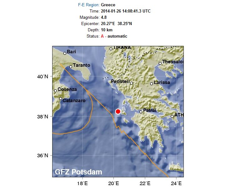 Avvertito anche a Galatina il terremoto avvenuto in Grecia