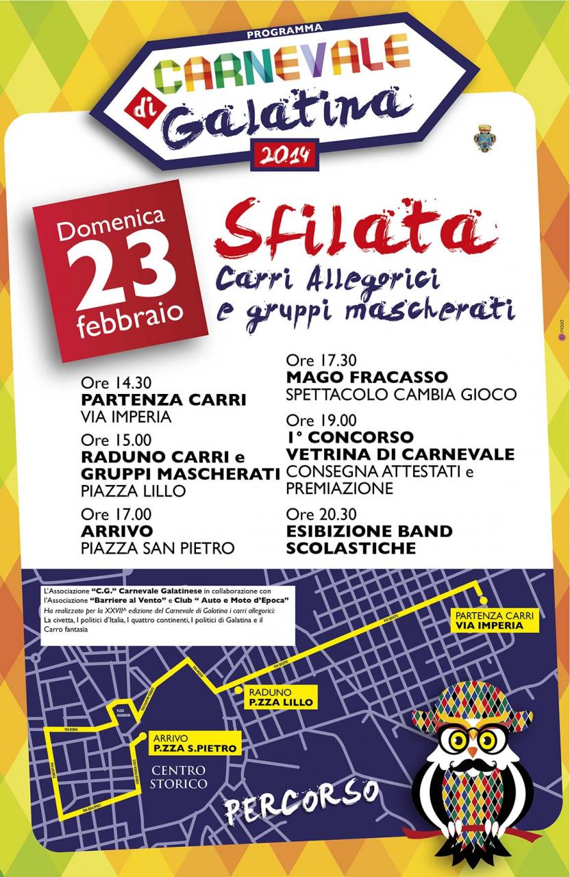 La XXVII edizione del carnevale galatinese La XXVII edizione del carnevale galatinese