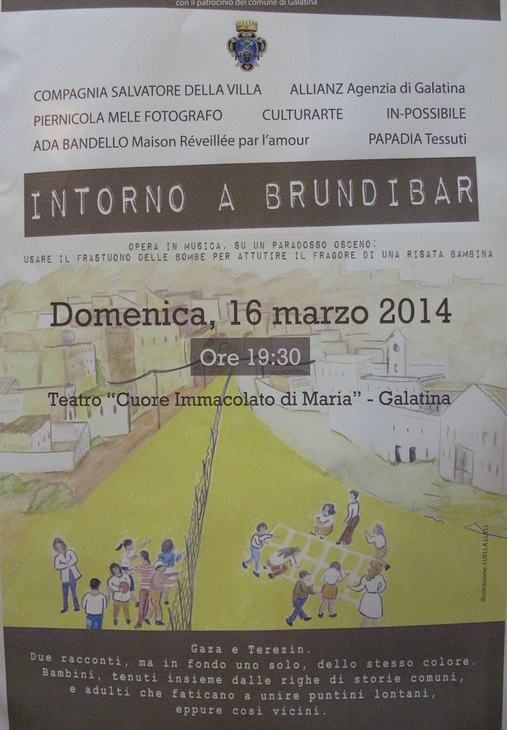 'Intorno a Brundibar', i bambini, il teatro, la musica per riflettere sulla moderna Shoah di Gaza 
