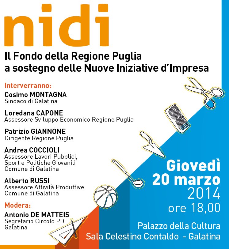 'NIDI', a Galatina un convegno sugli incentivi alle nuove imprese 'NIDI', a Galatina un convegno sugli incentivi alle nuove imprese
