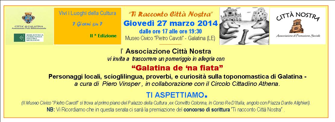 “li cunti de ‘na fiata”, questa sera Piero Vinsper e la premiazione del concorso