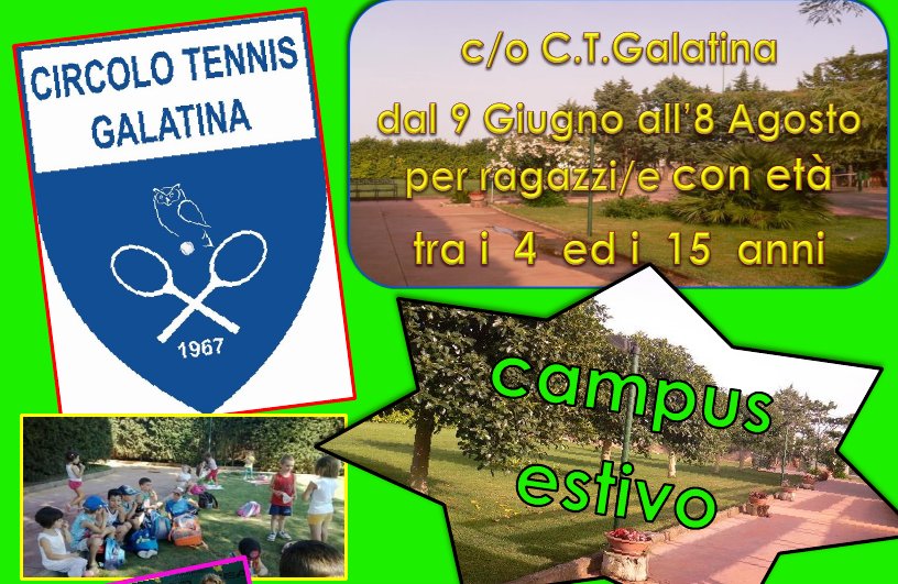 Un assaggio dei 'Campus estivi' del Circolo Tennis di Galatina Un assaggio dei 'Campus estivi' del Circolo Tennis di Galatina