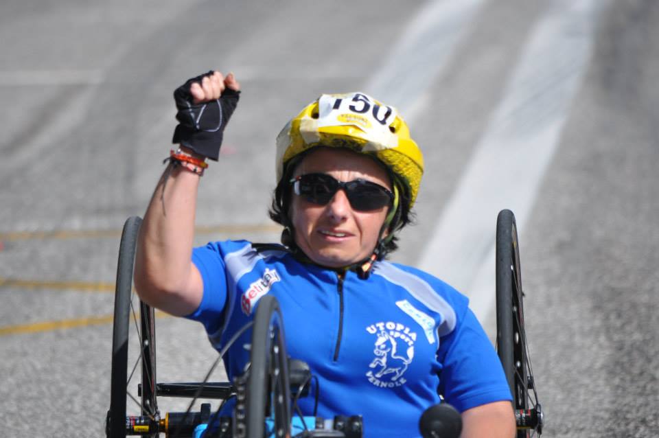 Grazia Turco a San Marino per la quinta tappa del giro d'Italia in Handbike
