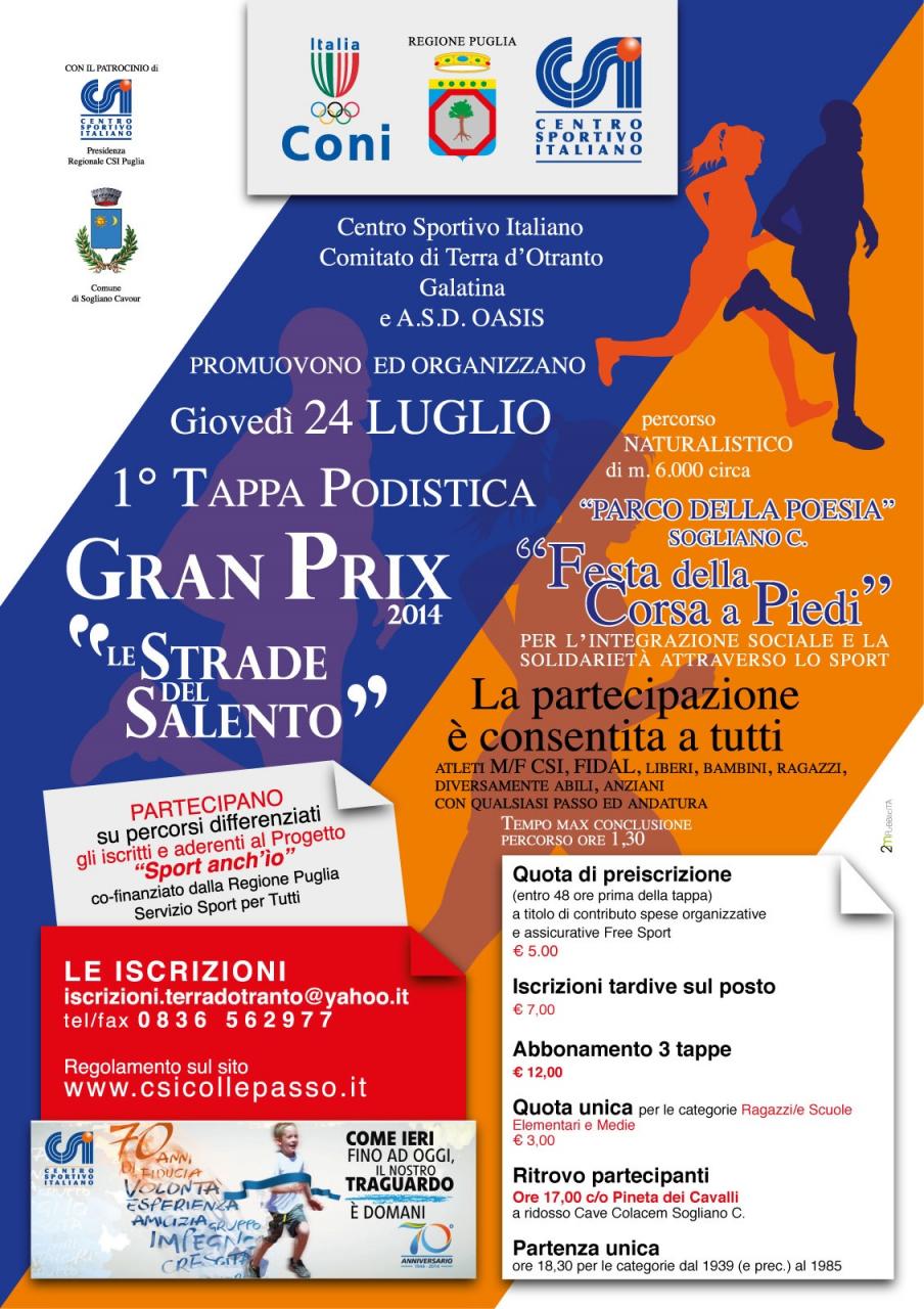 &quot;La Festa della corsa a piedi&quot; a Sogliano Cavour
