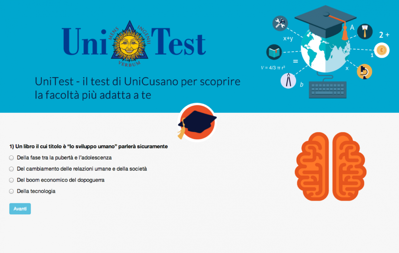 Un test social per scegliere la facoltà universitaria Un test social per scegliere la facoltà universitaria