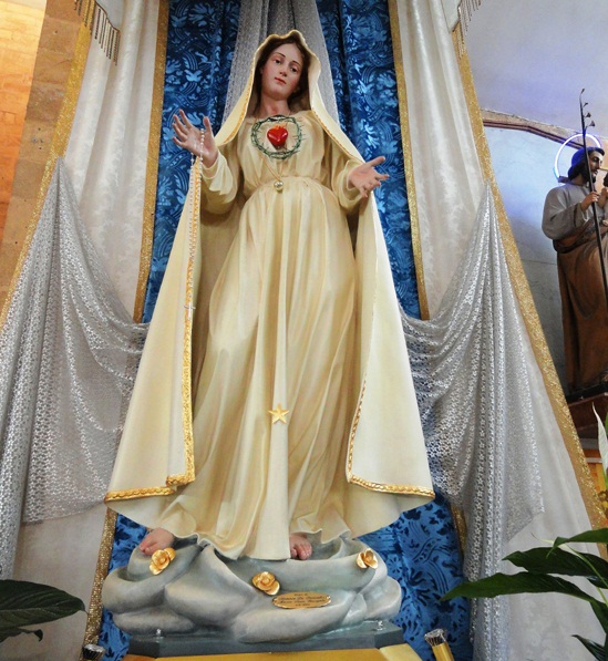 La nuova statua del Cuore Immacolato di Maria