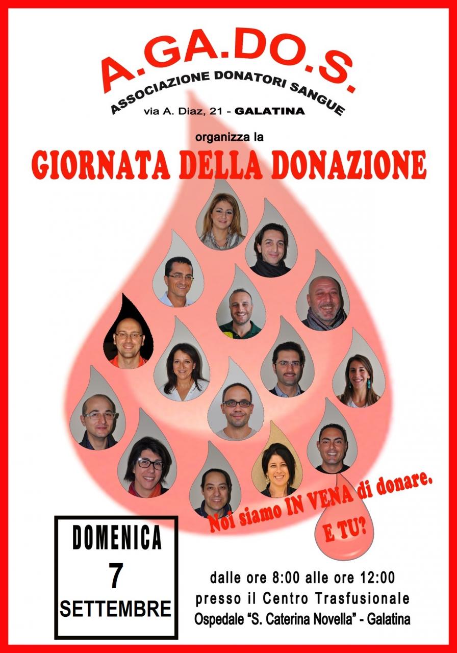 Domenica raccolta sangue a cura dell'A.Ga.Do.S. Domenica raccolta sangue a cura dell'A.Ga.Do.S.
