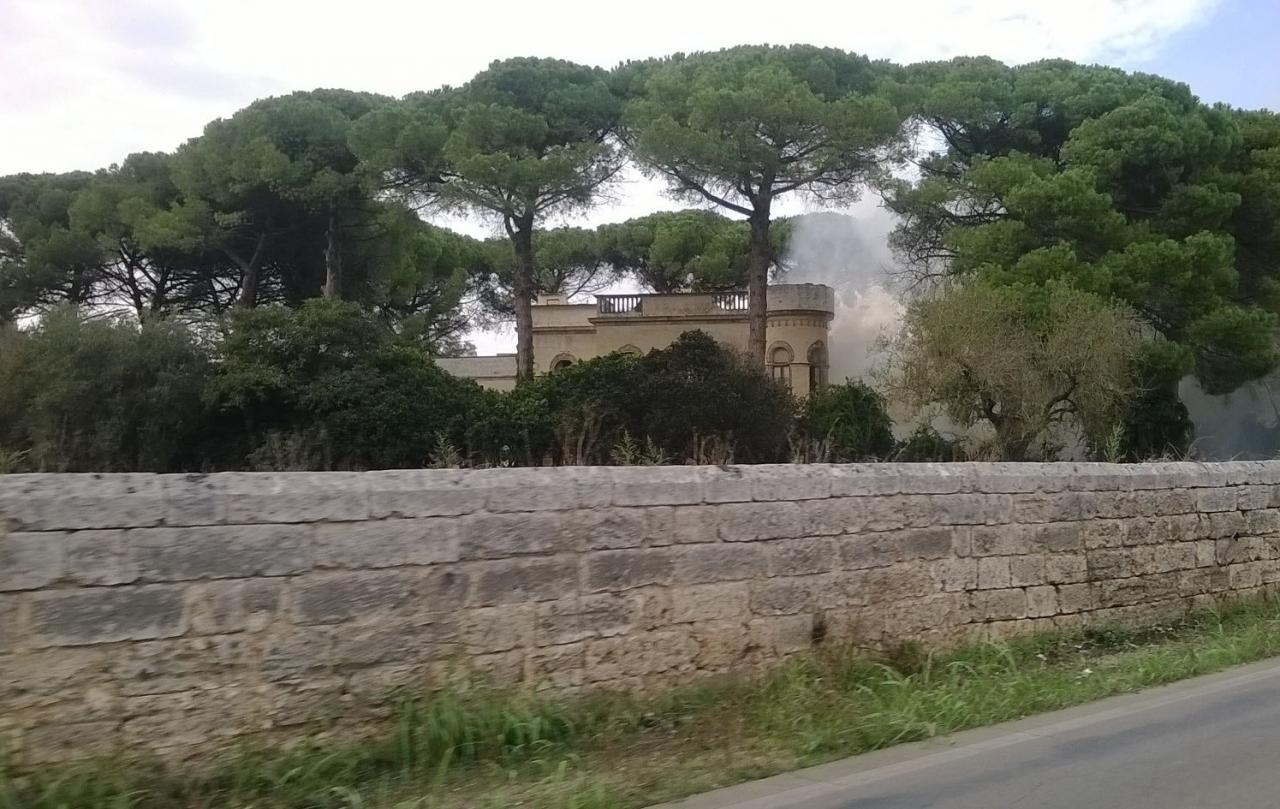 Al fuoco un deposito e lo scantinato di Villa Bardoscia