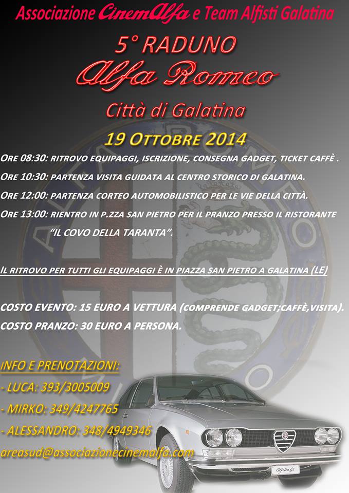 Verso il quinto raduno degli alfisti a Galatina