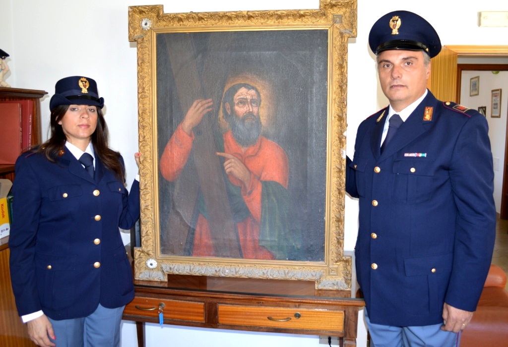 Ritrovato il 'Sant'Andrea Apostolo' rubato all'Addolorata