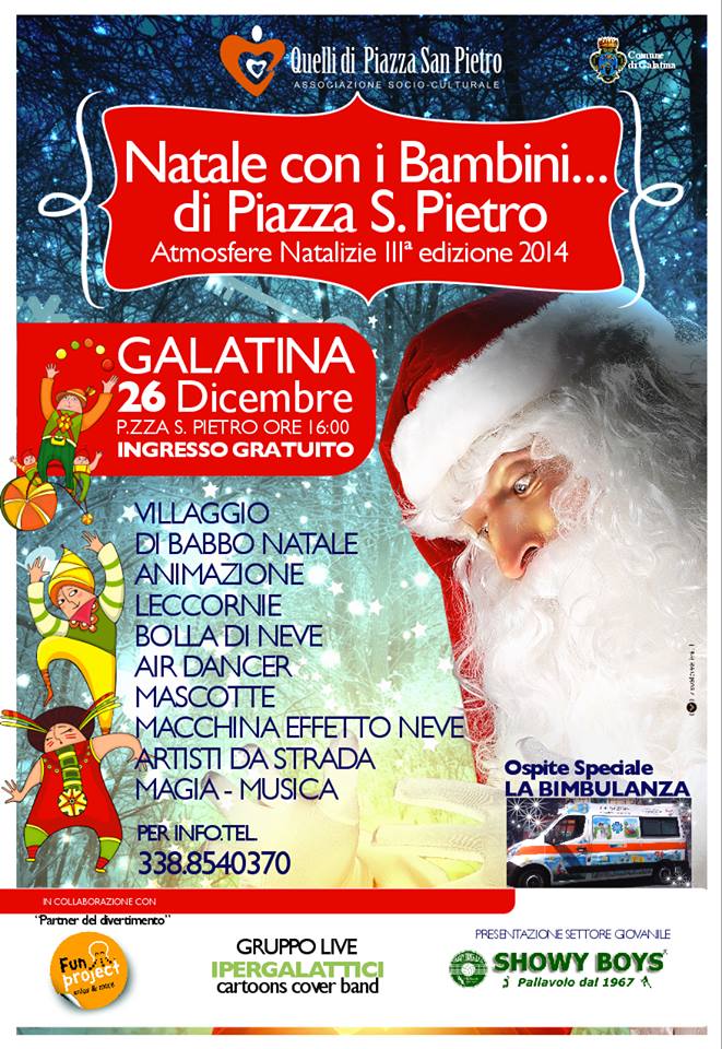"Natale con i bambini di Piazza San Pietro" "Natale con i bambini di Piazza San Pietro"
