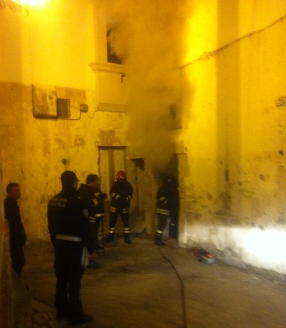 Incendio in Corte Taddeo, nessun danno alle persone
