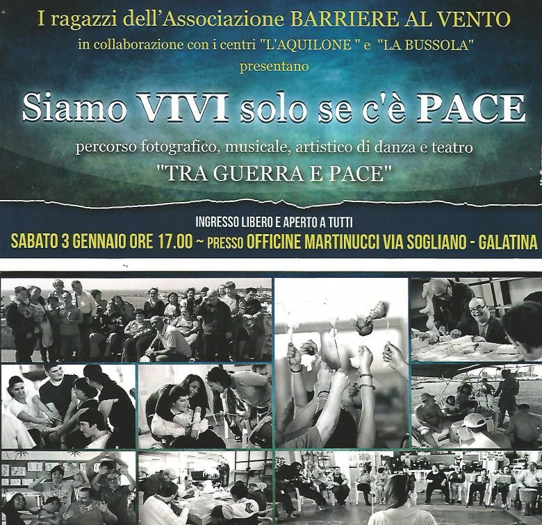 "Siamo vivi solo se c'è pace" "Siamo vivi solo se c'è pace"