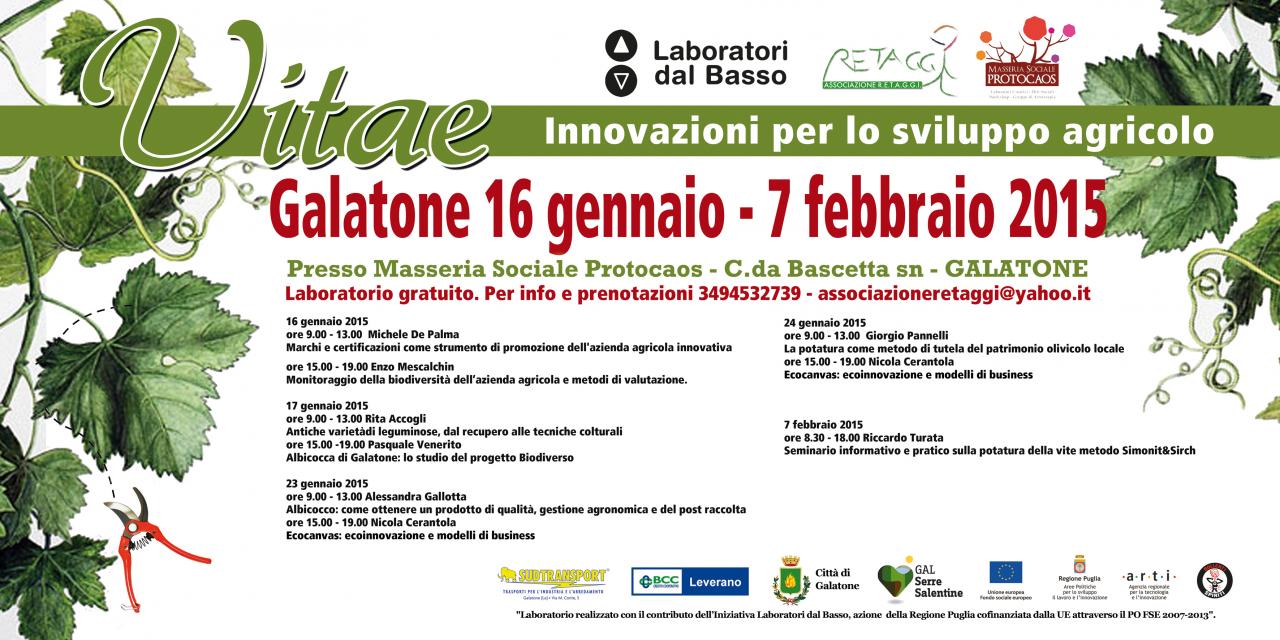 “VITAE_innovazioni per lo sviluppo agricolo” “VITAE_innovazioni per lo sviluppo agricolo”