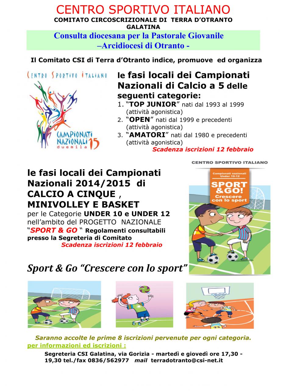 Lo sport per tutti del Centro Sportivo Italiano