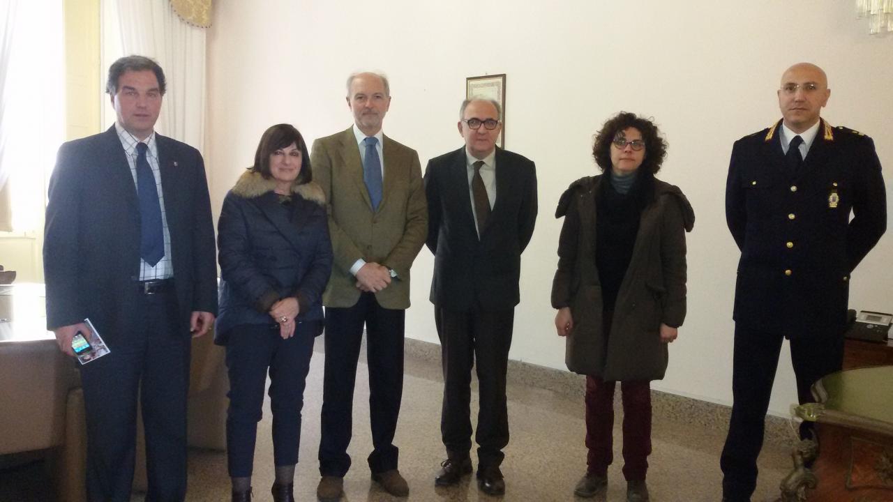 Pierluigi D'Angelo in visita a Palazzo Orsini