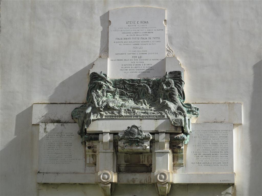 Professori e Alunni Del Regio Liceo – Ginnasio “P. Colonna” di Galatina caduti nella Grande Guerra 1915 – 1918