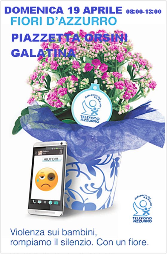 Violenza sui bambini, domenica rompiamo il silenzio con un fiore azzurro