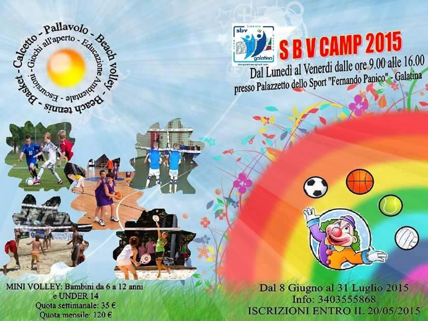 SBV Camp 2015 aperte le iscrizioni SBV Camp 2015 aperte le iscrizioni