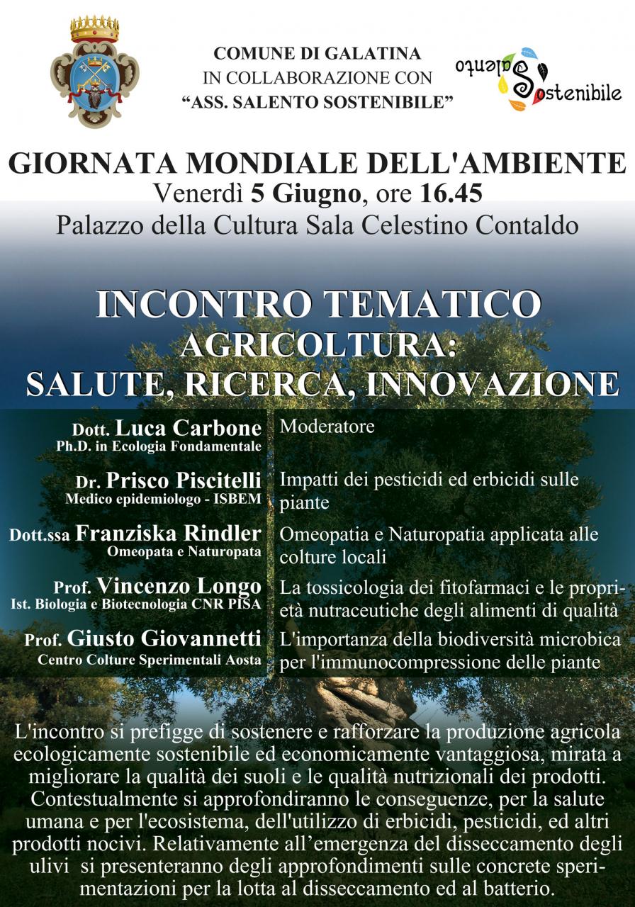 'Agricoltura: salute, ricerca, innovazione'