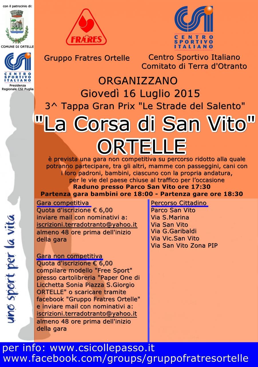 Da Ortelle la terza tappa  del Grand Prix &quot;Le Strade del Salento&quot; 