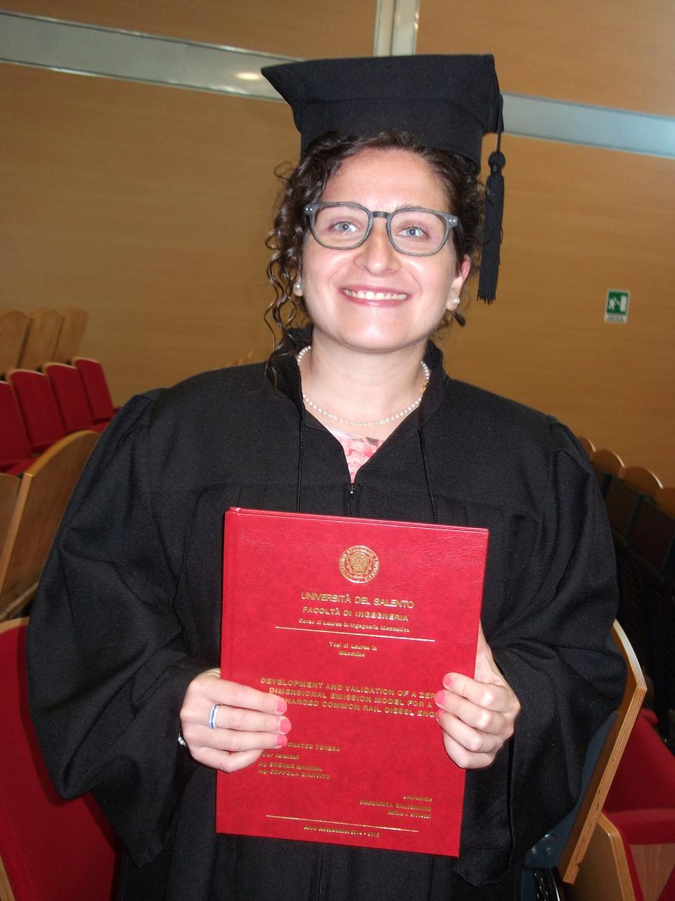 Laurea magistrale in ingegneria meccanica per Mariarita Galignano