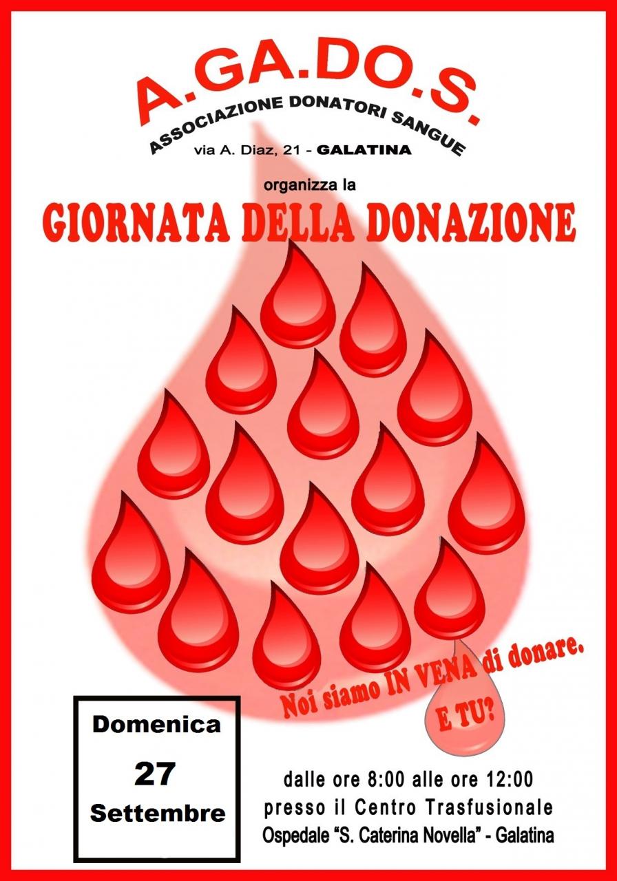 “Una goccia di vita per la vita!” “Una goccia di vita per la vita!”