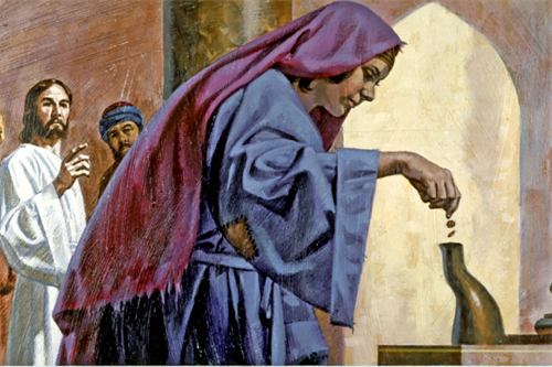Questa vedova ha gettato nel tesoro più di tutti gli altri Questa vedova ha gettato nel tesoro più di tutti gli altri