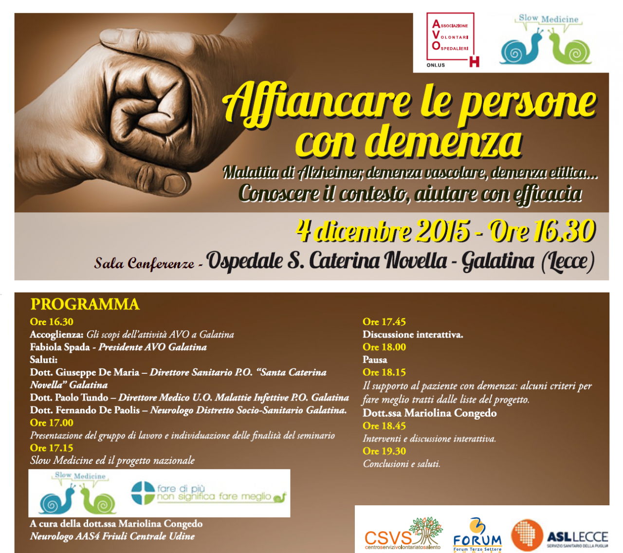 "Affiancare le persone con demenza" "Affiancare le persone con demenza"