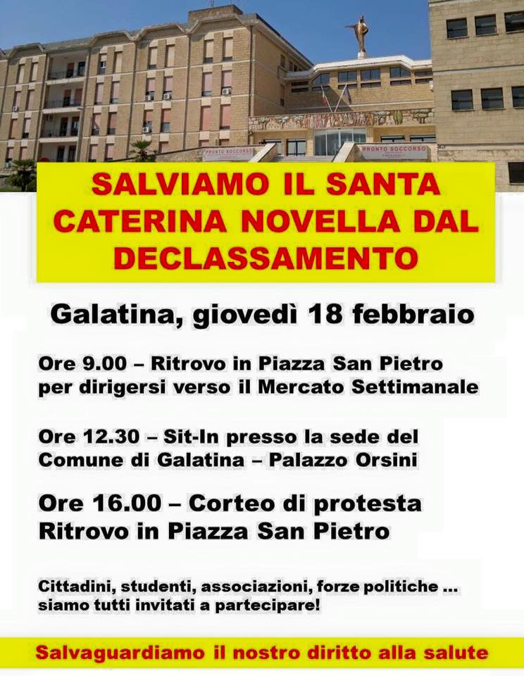 "Tutti in piazza per salvare il nostro Ospedale!"