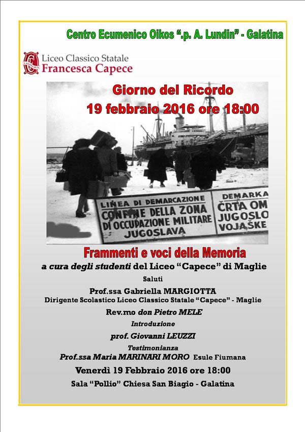 "Giorno del ricordo" "Giorno del ricordo"