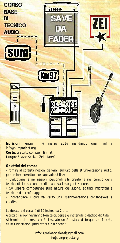 Corso base di tecnico audio