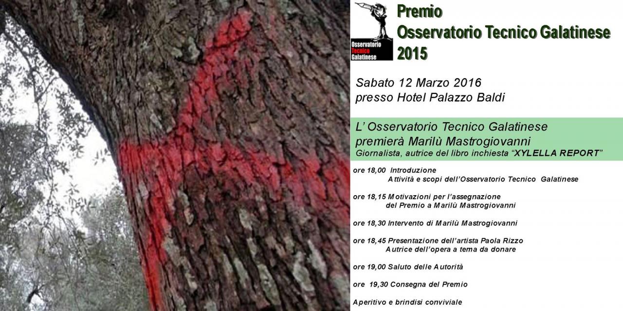 A Marilù Mastrogiovanni il premio dell'Osservatorio