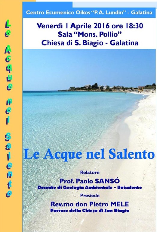 “Le acque nel Salento” “Le acque nel Salento”