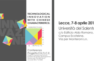 Innovazione tecnologica in Cina, un convegno di Unisalento