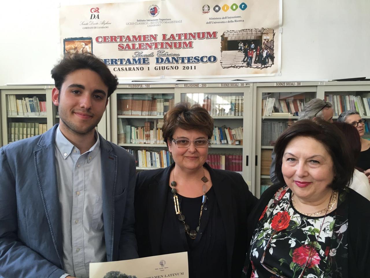  Emanuele Guido del Liceo Colonna di Galatina ha vinto il Certamen Latinum Salentinum