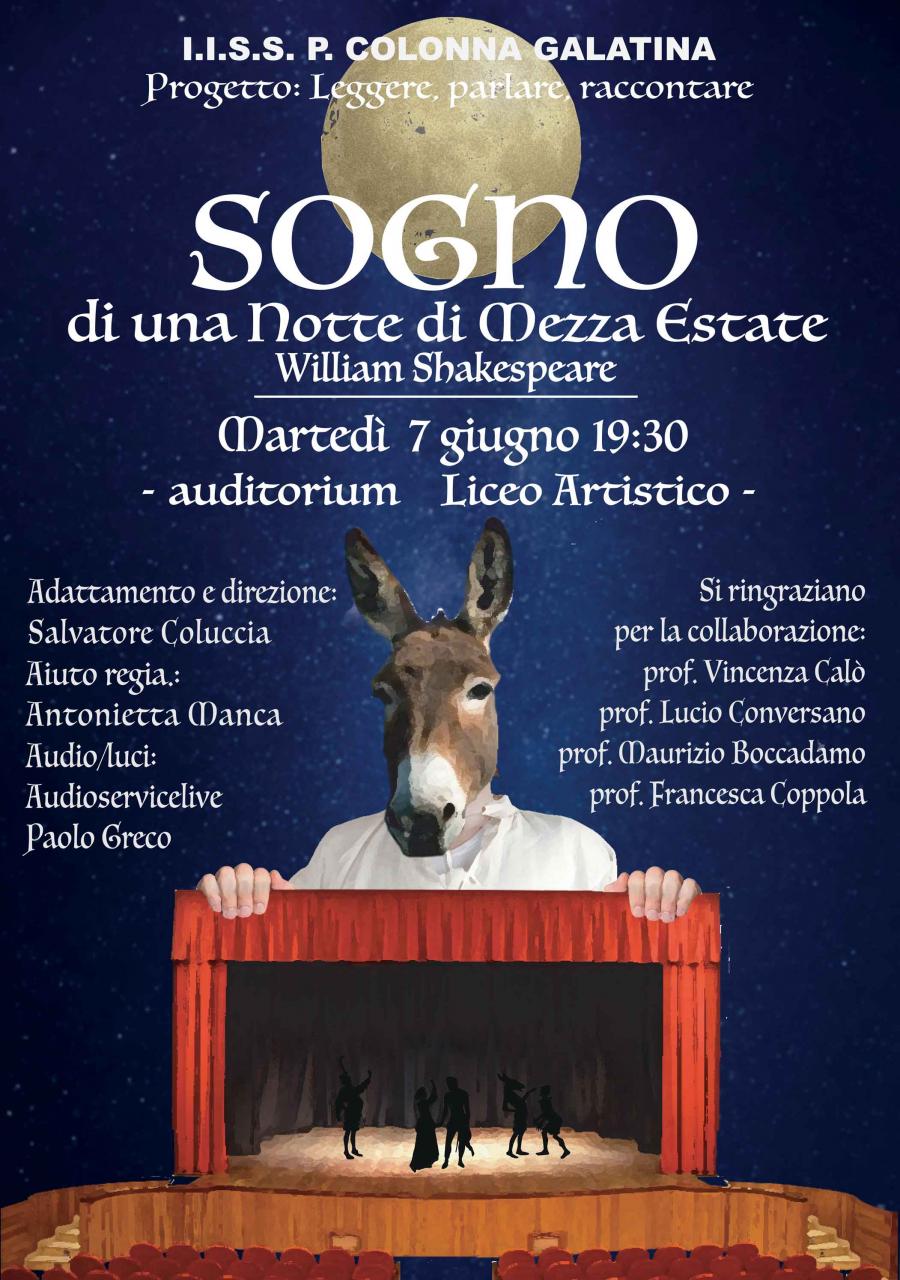 In scena al Liceo Artistico il “Sogno di una notte di mezza estate” In scena al Liceo Artistico il “Sogno di una notte di mezza estate”