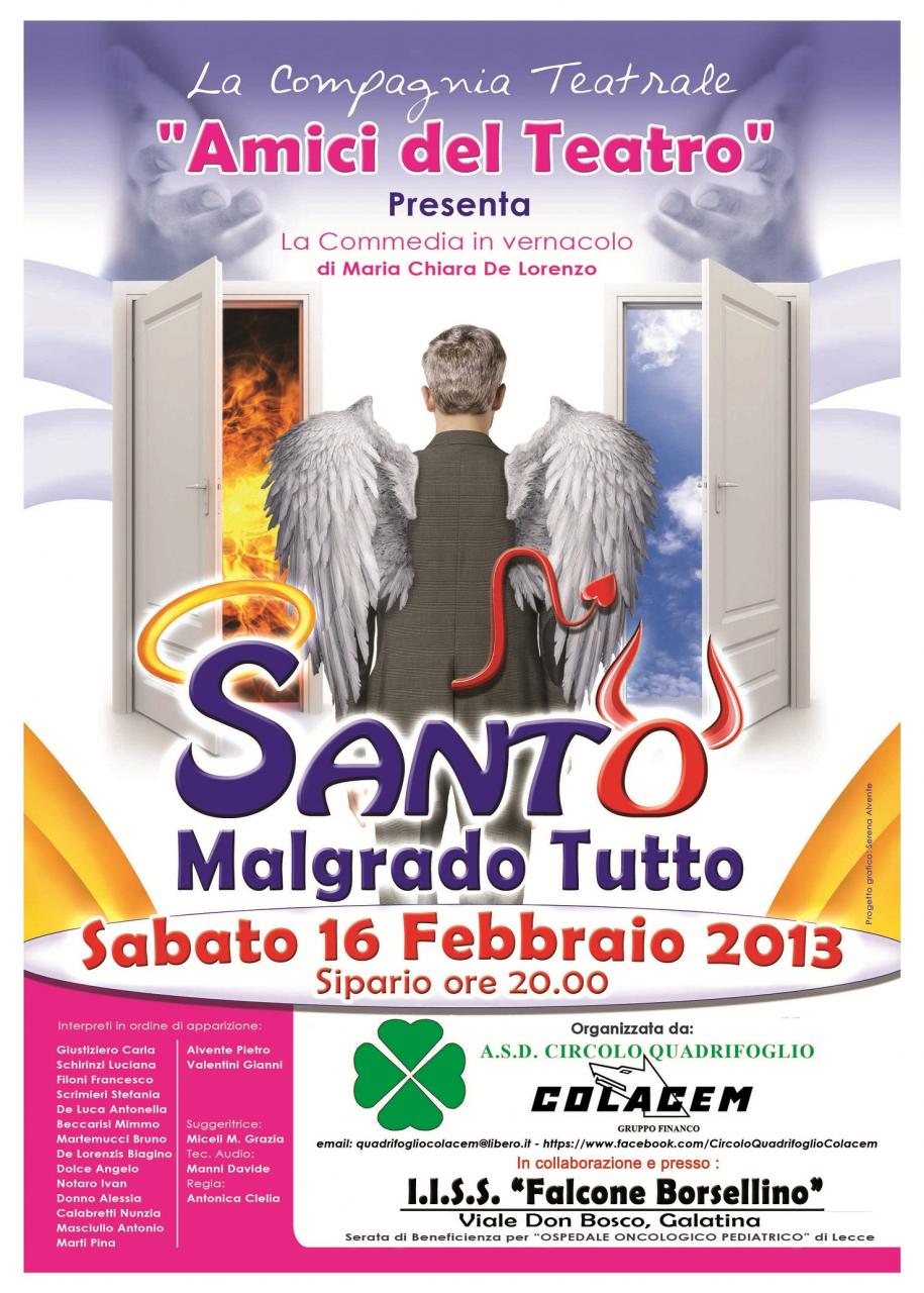 'Santo malgrado tutto' il 16 alle ore 20 'Santo malgrado tutto' il 16 alle ore 20