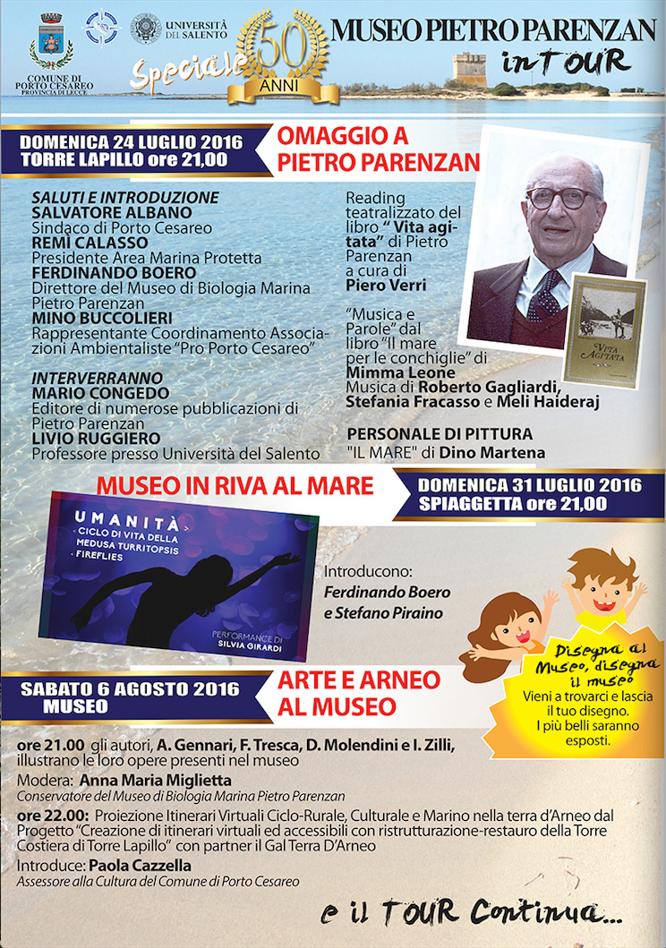 Il Museo di Biologia Marina “Pietro Parenzan”  compie 50 anni