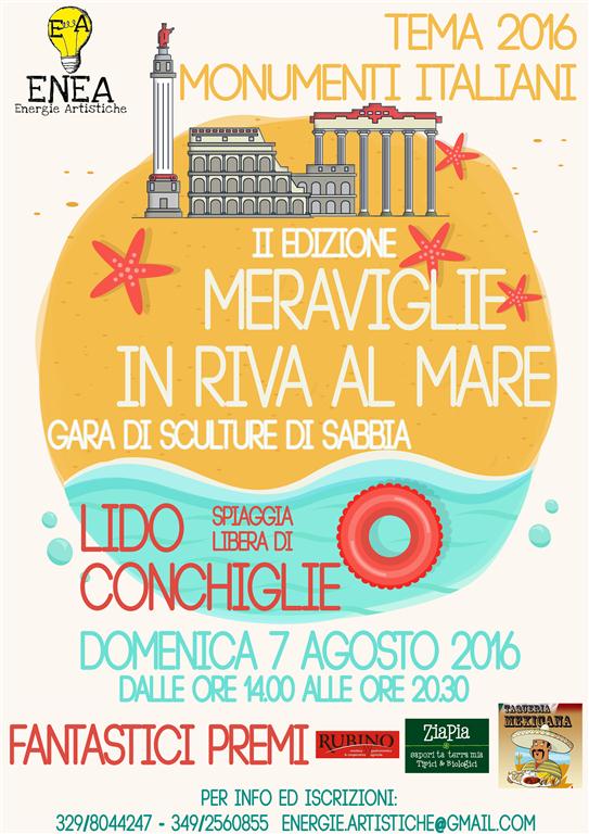 Gara di sculture di sabbia, aperte le iscrizioni