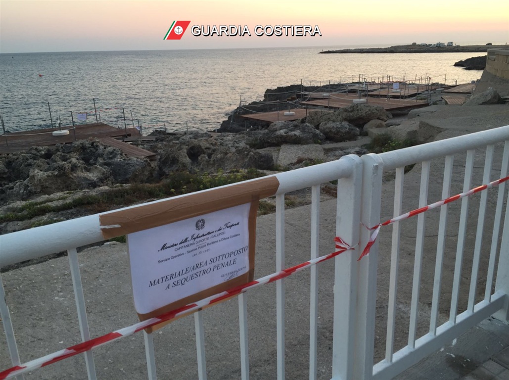 Sequestrato intero stabilimento balneare 