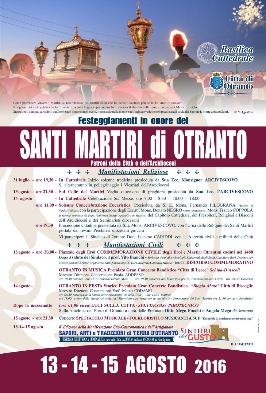 I festeggiamenti per i Santi Martiri di Otranto