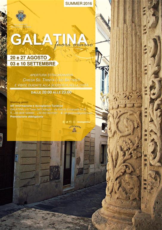 Scoprire la Galatina di notte