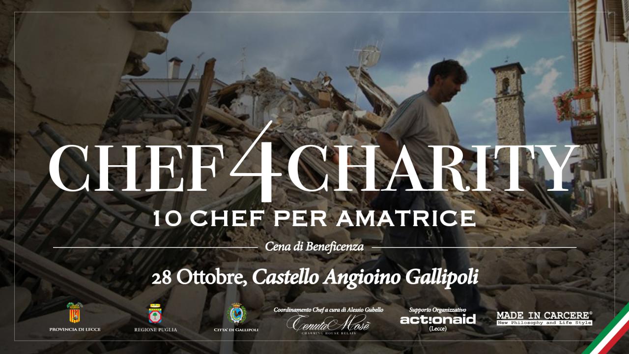 “Chef4Charity”, dieci stelle del gusto salentine per Amatrice